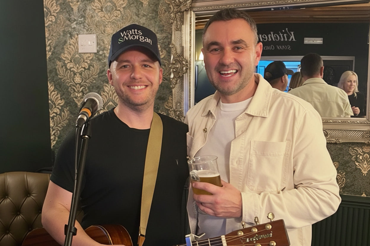 Singer playing live music at a corporate function