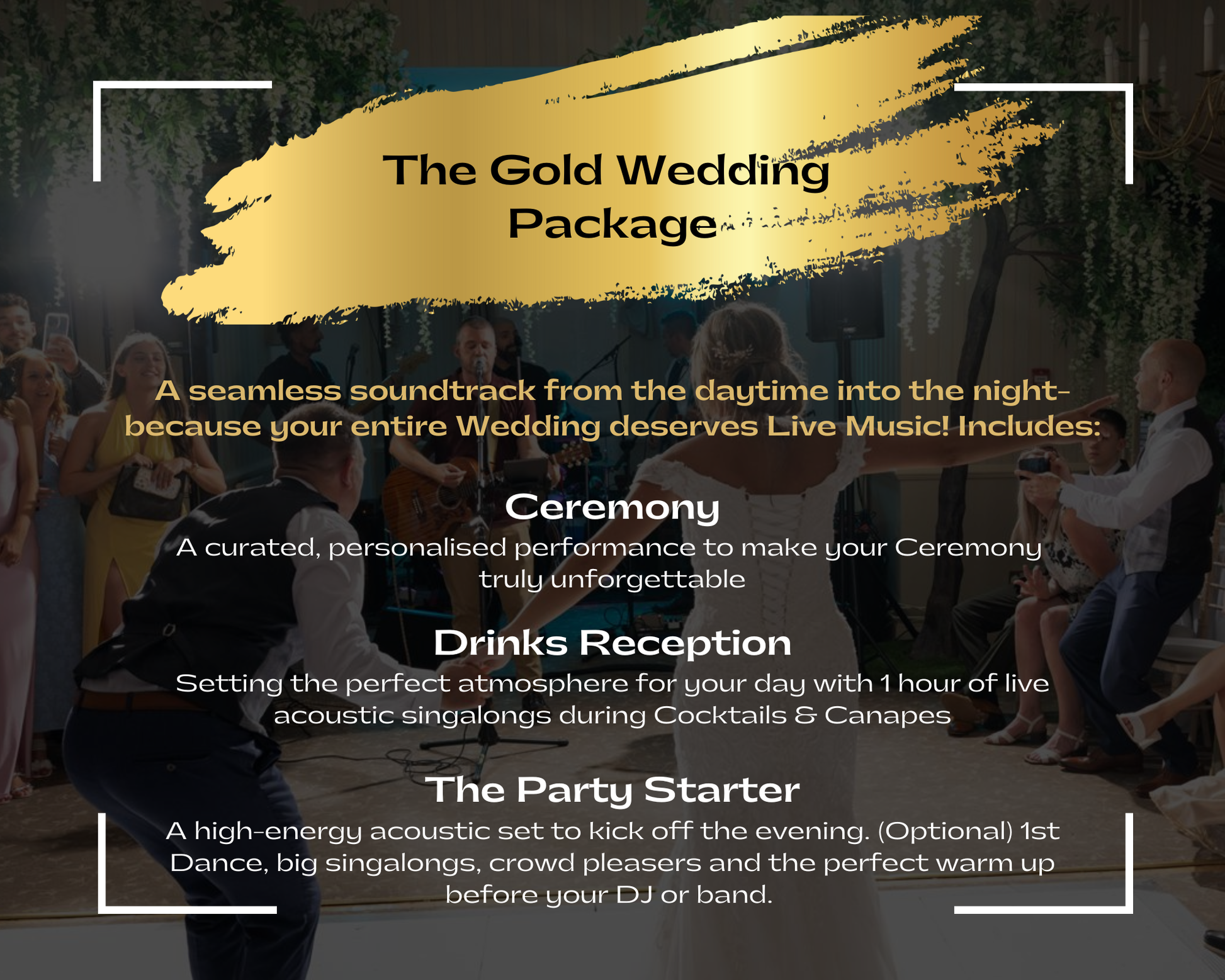 Gold Wedding Live Music Package for Brides and Grooms 