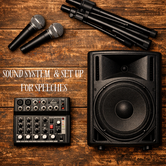 Sound System Hire & Set Up for Speeches