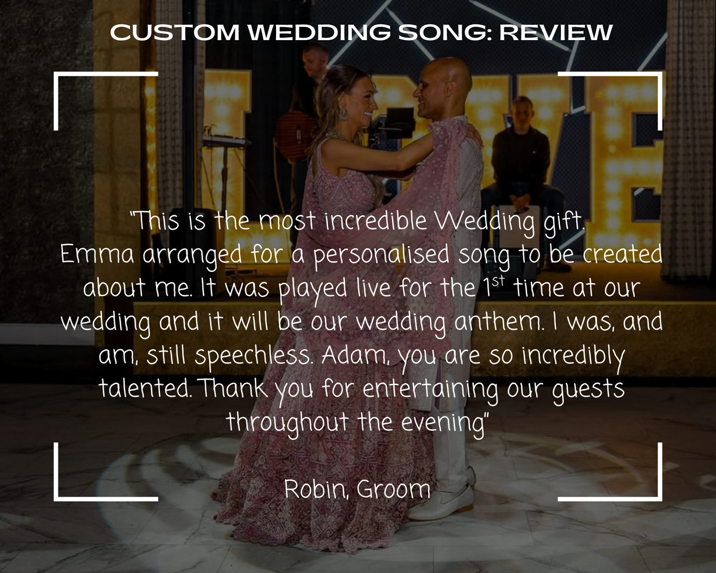 Custom Wedding Song: Acoustic Studio Production