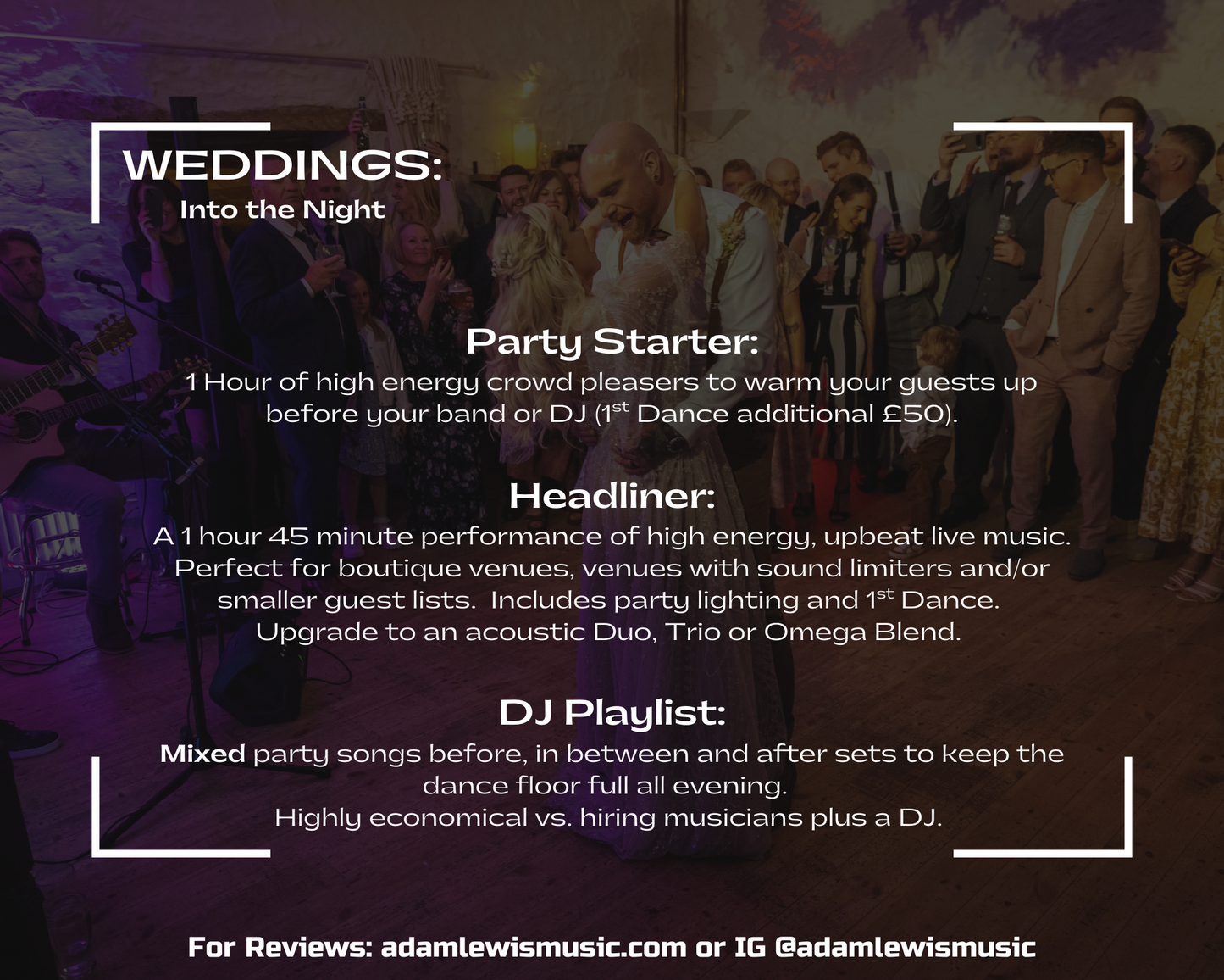 Professional Live Wedding Music: South Wales and beyond
