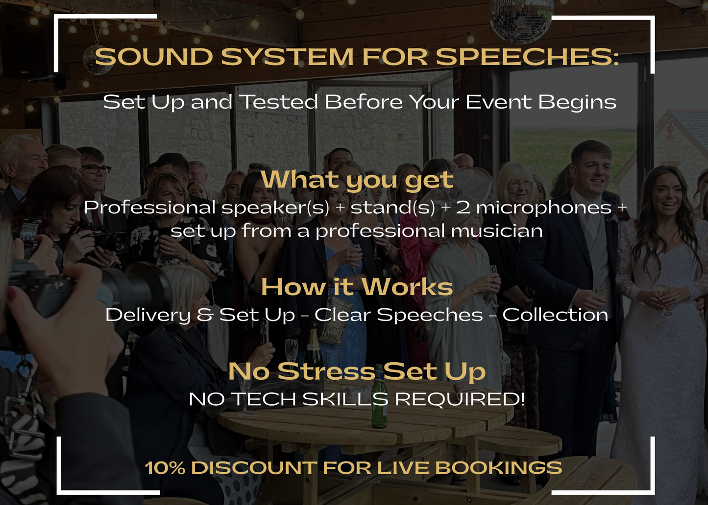 Sound System Hire & Set Up for Speeches