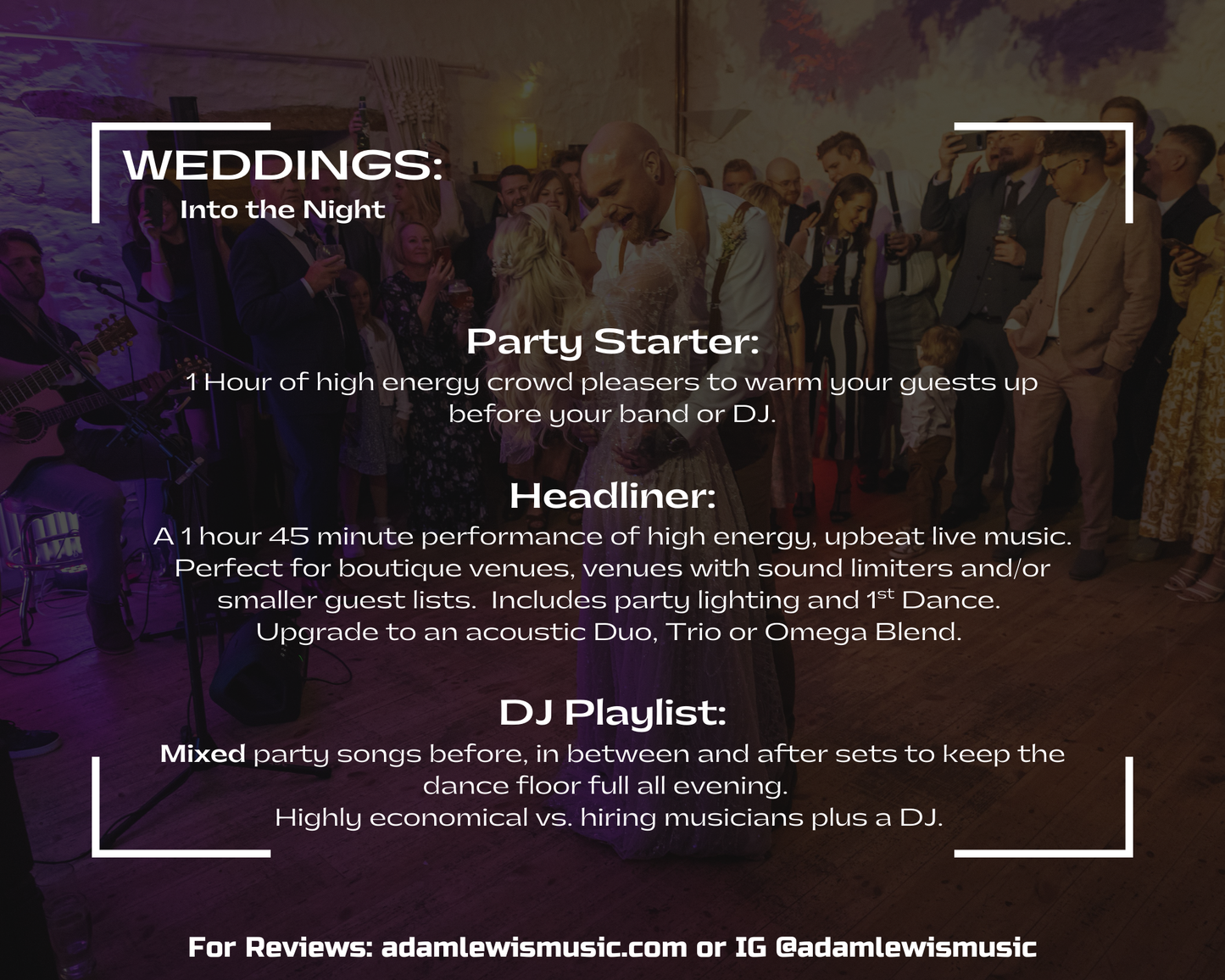 Professional Live Wedding Music: South Wales and beyond
